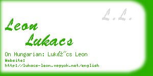 leon lukacs business card